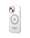 Buy Guess GUHMP13MHTRMP Apple iPhone 13 pink hard case Metal Outline Magsafe - GUE2237 - {ean13} - Home Screen Store Europe