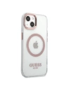 Buy Guess GUHMP13MHTRMP Apple iPhone 13 pink hard case Metal Outline Magsafe - GUE2237 - {ean13} - Home Screen Store Europe