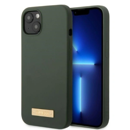 Kup Case Guess GUHMP13MSBPLA Apple iPhone 13 grün/khaki Hardcase Silikon Logo-Platte MagSafe - GUE2238 - {ean13} - Sklep Home Screen