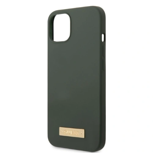 Kup Case Guess GUHMP13MSBPLA Apple iPhone 13 grün/khaki Hardcase Silikon Logo-Platte MagSafe - GUE2238 - {ean13} - Sklep Home Screen