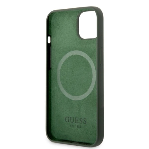 Kup Case Guess GUHMP13MSBPLA Apple iPhone 13 grün/khaki Hardcase Silikon Logo-Platte MagSafe - GUE2238 - {ean13} - Sklep Home Screen