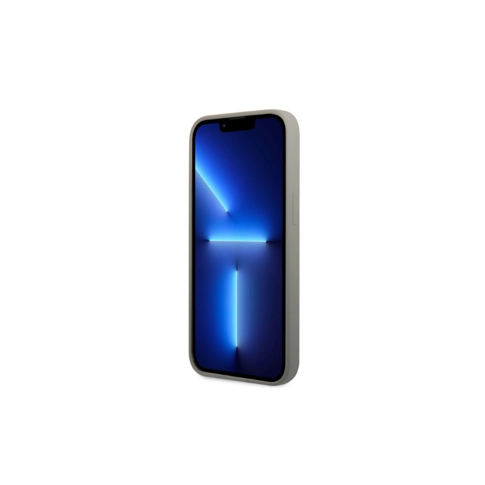 Etui Guess GUHMP13MSPLG Apple iPhone 13 szary/grey hard case Silicone Logo Plate MagSafe