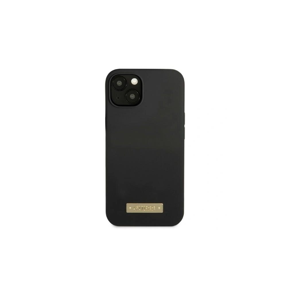 Etui Guess GUHMP13MSPLK Apple iPhone 13 czarny/black hard case Silicone Logo Plate MagSafe