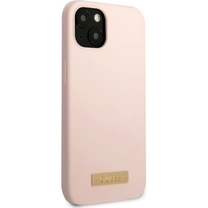 Kup Case Guess GUHMP13SSBPLP Apple iPhone 13 mini rosa/pink Hartschalen-Silikon-Logo-Platte MagSafe - GUE2242 - {ean13} - Sklep Home Screen