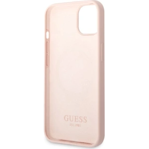 Kup Case Guess GUHMP13SSBPLP Apple iPhone 13 mini rosa/pink Hartschalen-Silikon-Logo-Platte MagSafe - GUE2242 - {ean13} - Sklep Home Screen