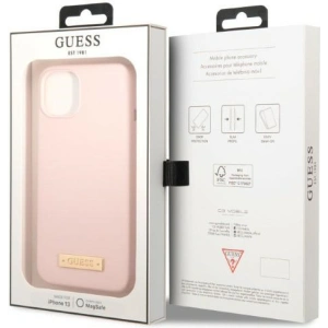 Kup Case Guess GUHMP13SSBPLP Apple iPhone 13 mini rosa/pink Hartschalen-Silikon-Logo-Platte MagSafe - GUE2242 - {ean13} - Sklep Home Screen