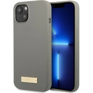 Kup Case Guess GUHMP13SSPLG Apple iPhone 13 mini grau/grey Hartschale Silikon Logo Platte MagSafe - GUE2243 - {ean13} - Sklep Home Screen