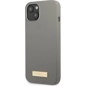 Kup Case Guess GUHMP13SSPLG Apple iPhone 13 mini grau/grey Hartschale Silikon Logo Platte MagSafe - GUE2243 - {ean13} - Sklep Home Screen