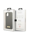 Kup Etui Guess GUHMP13SSPLG Apple iPhone 13 mini gri/grey carcasă tare Silicon Logo Plate MagSafe - GUE2243 - {ean13} - Sklep Home Screen