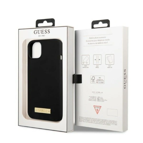 Kup Etui Guess GUHMP13SSPLK Apple iPhone 13 mini negru/black carcasă dură Silicon Placă cu Logo MagSafe - GUE2244 - {ean13} - Sklep Home Screen