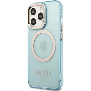 Buy Guess GUHMP13XHTCMB Apple iPhone 13 Pro Max blue hard case Gold Outline Translucent MagSafe - GUE2246 - {ean13} - Home Screen Store Europe