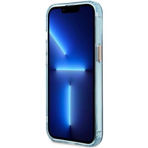 Buy Guess GUHMP13XHTCMB Apple iPhone 13 Pro Max blue hard case Gold Outline Translucent MagSafe - GUE2246 - {ean13} - Home Screen Store Europe