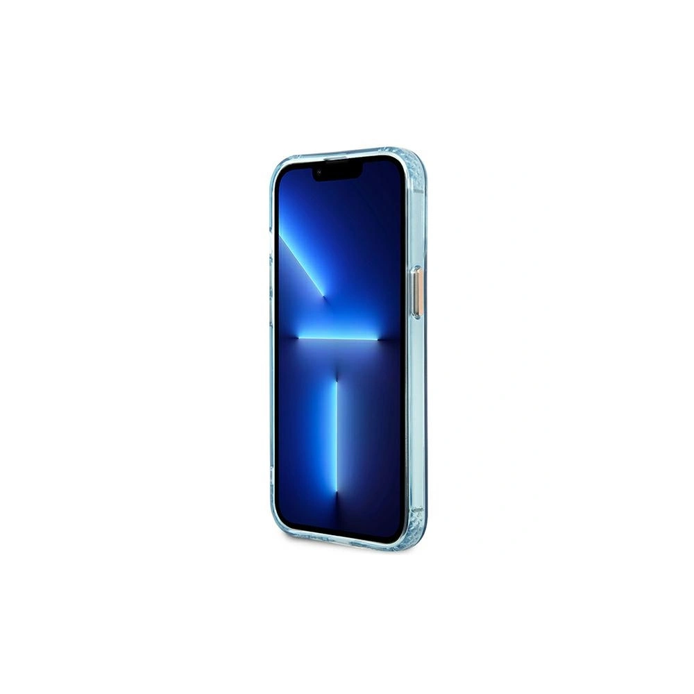 Etui Guess GUHMP13XHTCMB Apple iPhone 13 Pro Max niebieski/blue hard case Gold Outline Translucent MagSafe