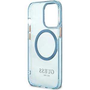 Buy Guess GUHMP13XHTCMB Apple iPhone 13 Pro Max blue hard case Gold Outline Translucent MagSafe - GUE2246 - {ean13} - Home Screen Store Europe