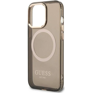 Buy Guess GUHMP13XHTCMK Apple iPhone 13 Pro Max black hard case Gold Outline Translucent MagSafe - GUE2247 - {ean13} - Home Screen Store Europe