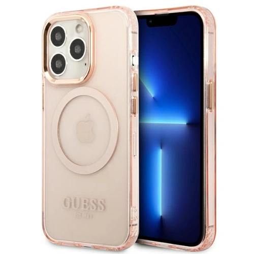 Kup Etui Guess GUHMP13XHTCMP Apple iPhone 13 Pro Max růžový/pink hard case Gold Outline Translucent MagSafe - GUE2248 - {ean13} - Sklep Home Screen