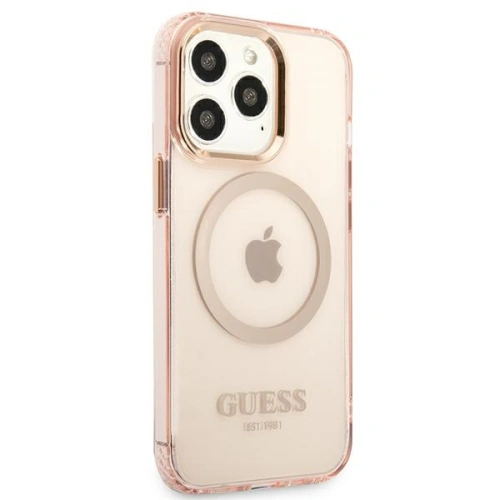 Kup Etui Guess GUHMP13XHTCMP Apple iPhone 13 Pro Max růžový/pink hard case Gold Outline Translucent MagSafe - GUE2248 - {ean13} - Sklep Home Screen