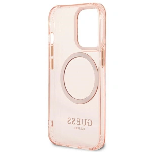 Buy Guess GUHMP13XHTCMP Apple iPhone 13 Pro Max pink hard case Gold Outline Translucent MagSafe - GUE2248 - {ean13} - Home Screen Store Europe