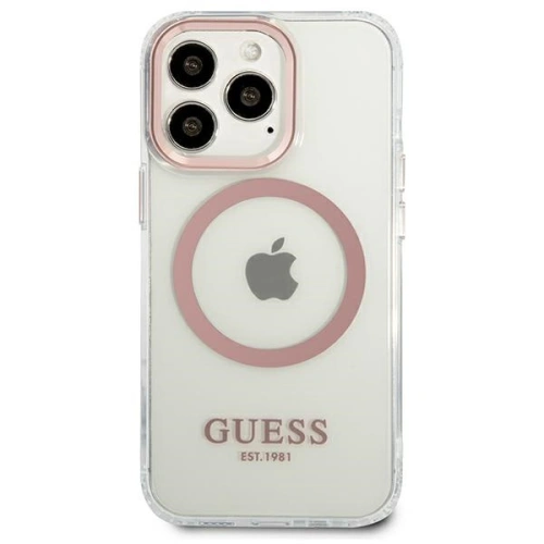 Kup Etui Guess GUHMP13XHTRMP Apple iPhone 13 Pro Max růžový/pink hard case Metal Outline Magsafe - GUE2250 - {ean13} - Sklep Home Screen