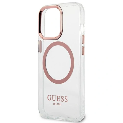 Kup Etui Guess GUHMP13XHTRMP Apple iPhone 13 Pro Max růžový/pink hard case Metal Outline Magsafe - GUE2250 - {ean13} - Sklep Home Screen