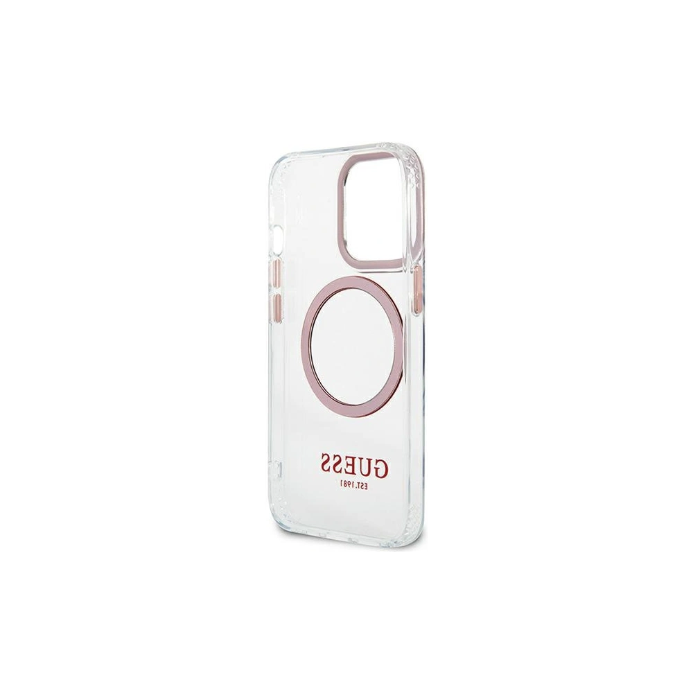 Etui Guess GUHMP13XHTRMP Apple iPhone 13 Pro Max różowy/pink hard case Metal Outline Magsafe