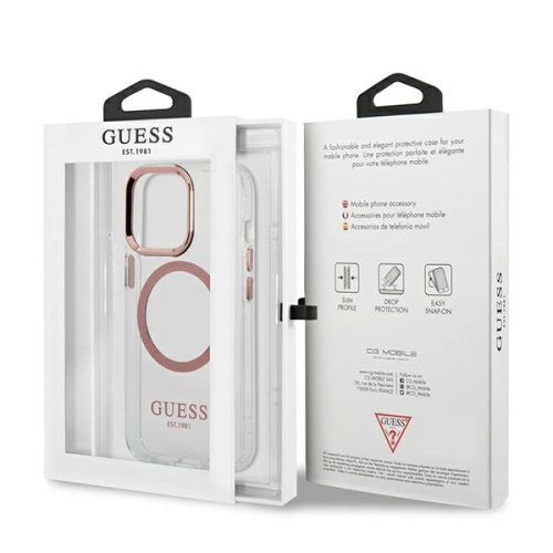 Kup Etui Guess GUHMP13XHTRMP Apple iPhone 13 Pro Max růžový/pink hard case Metal Outline Magsafe - GUE2250 - {ean13} - Sklep Home Screen