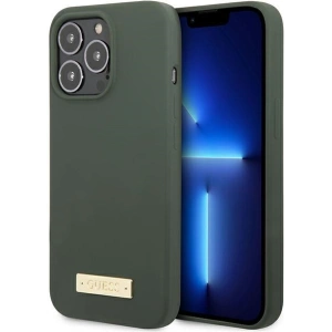 Kup Etui Guess GUHMP13XSPLA Apple iPhone 13 Pro Max zöld/khaki kemény tok Szilikon Logó Lemez MagSafe - GUE2252 - {ean13} - Sklep Home Screen