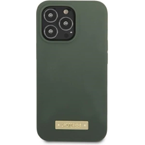 Buy Guess GUHMP13XSPLA Apple iPhone 13 Pro Max khaki hard case Silicone Logo Plate MagSafe - GUE2252 - {ean13} - Home Screen Store Europe