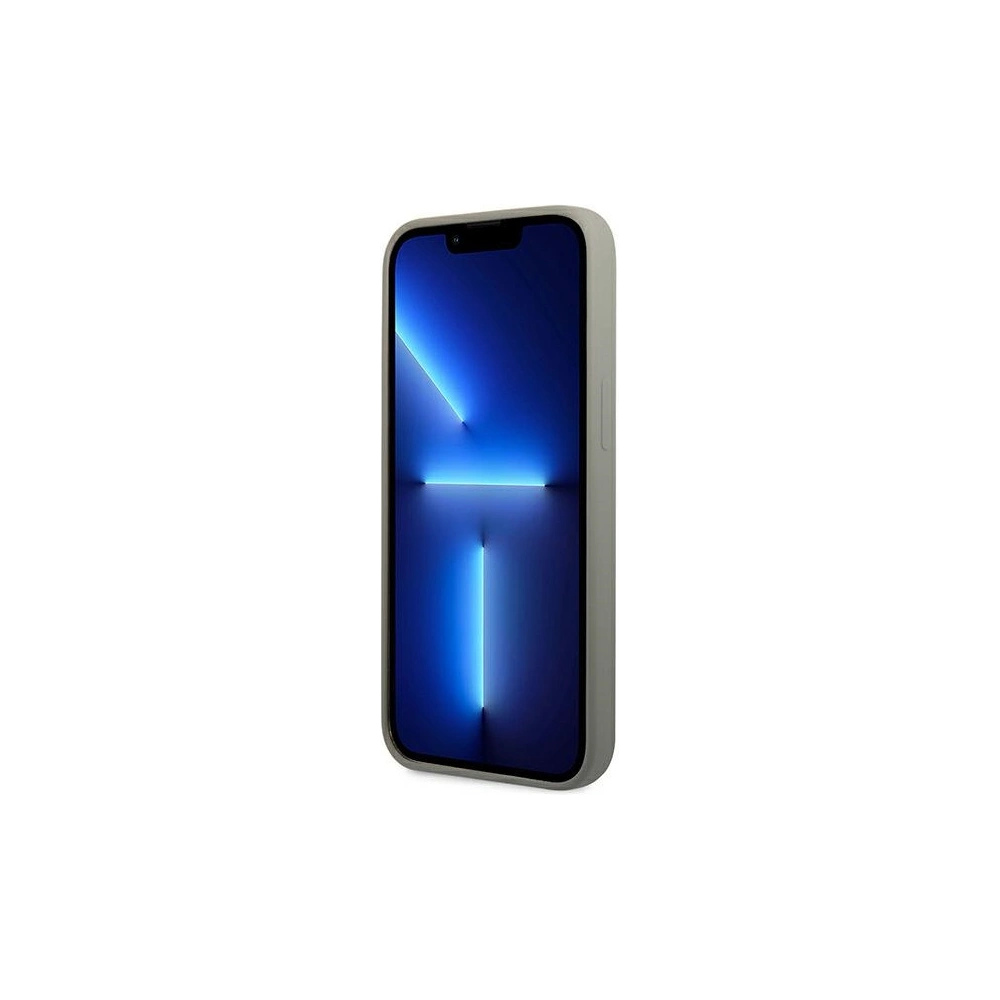 Etui Guess GUHMP13XSPLG Apple iPhone 13 Pro Max szary/grey hard case Silicone Logo Plate MagSafe