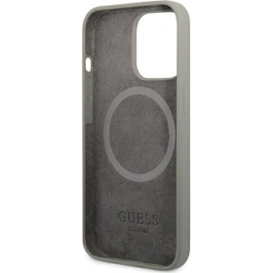 Buy Guess GUHMP13XSPLG Apple iPhone 13 Pro Max grey hard case Silicone Logo Plate MagSafe - GUE2253 - {ean13} - Home Screen Store Europe