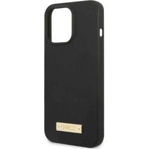 Buy Guess GUHMP13XSPLK Apple iPhone 13 Pro Max black hard case Silicone Logo Plate MagSafe - GUE2254 - {ean13} - Home Screen Store Europe
