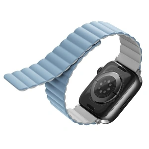 Kup UNIQ Revix Apple Watch 4/5/6/7/SE/8/9/Ultra 44/45/49mm Wendbar Magnetic weiß-blau/white-blue - UNIQ818 - {ean13} - Sklep Home Screen