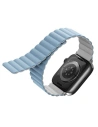 Pasek UNIQ Revix Apple Watch 4/5/6/7/SE/8/9/Ultra 44/45/49mm Reversibil Magnetic alb-albastru/white-blue