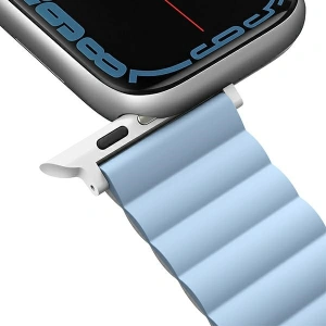 Kup UNIQ Revix Apple Watch 4/5/6/7/SE/8/9/Ultra 44/45/49mm Wendbar Magnetic weiß-blau/white-blue - UNIQ818 - {ean13} - Sklep Home Screen