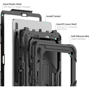 Kup Etui Tech-Protect Solid360 Samsung Galaxy Tab S8+ Plus/S7+ Plus/S7 FE 12.4 Fekete - THP1474 - {ean13} - Sklep Home Screen