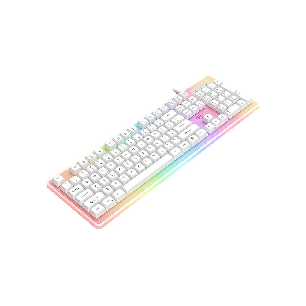 Mechaniczna klawiatura gamingowa Havit KB876L RGB (biała)