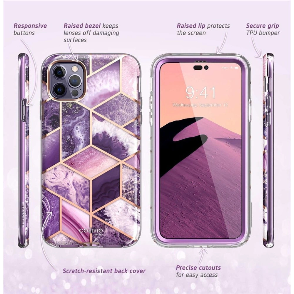 Etui Supcase Cosmo Apple iPhone 14 Pro Max Marble Purple