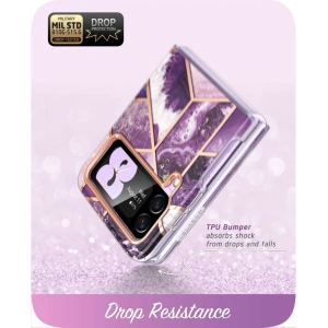 Case Supcase Cosmo Samsung Galaxy Z Flip 4 Marmor Lila