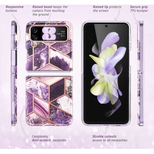Kup Etui Supcase Cosmo Samsung Galaxy Z Flip 4 Márvány Lila - SPC318 - {ean13} - Sklep Home Screen