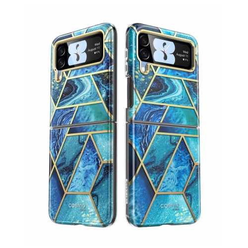 Kup Etui Supcase Cosmo Samsung Galaxy Z Flip 4 Mramorová modrá - SPC319 - {ean13} - Sklep Home Screen