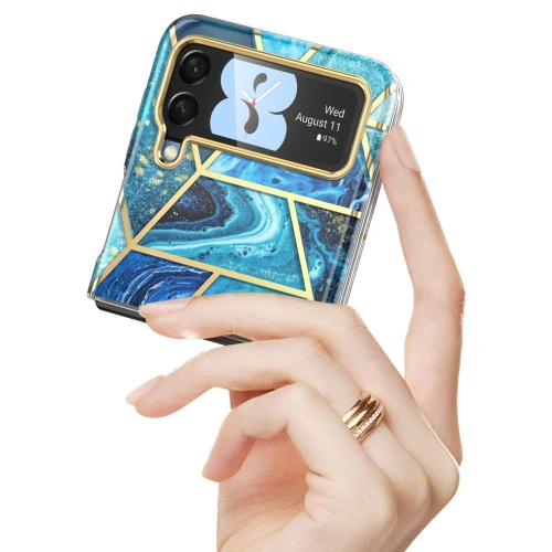 Kup Case Supcase Cosmo Samsung Galaxy Z Flip 4 Marmor Blau - SPC319 - {ean13} - Sklep Home Screen