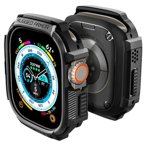 Kup Etui Spigen Rugged Armor Apple Watch Ultra 49mm Matná Černá - SPN2566 - {ean13} - Sklep Home Screen