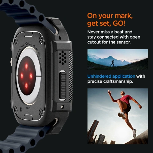 Kup Etui Spigen Rugged Armor Apple Watch Ultra 49mm Matná Černá - SPN2566 - {ean13} - Sklep Home Screen
