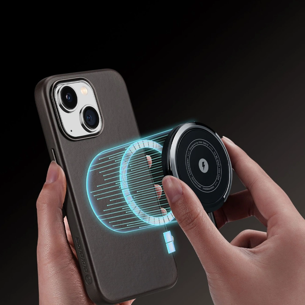 Etui Dux Ducis Naples MagSafe Apple iPhone 14 Plus / 15 Plus ciemnobrązowy