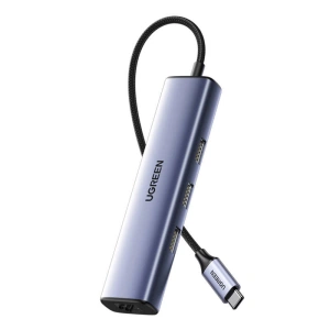 Kup Adapter UGREEN CM475 Hub USB-C cu 3x USB 3.0, RJ45, USB-C PD (gri) - UGR1429 - {ean13} - Sklep Home Screen