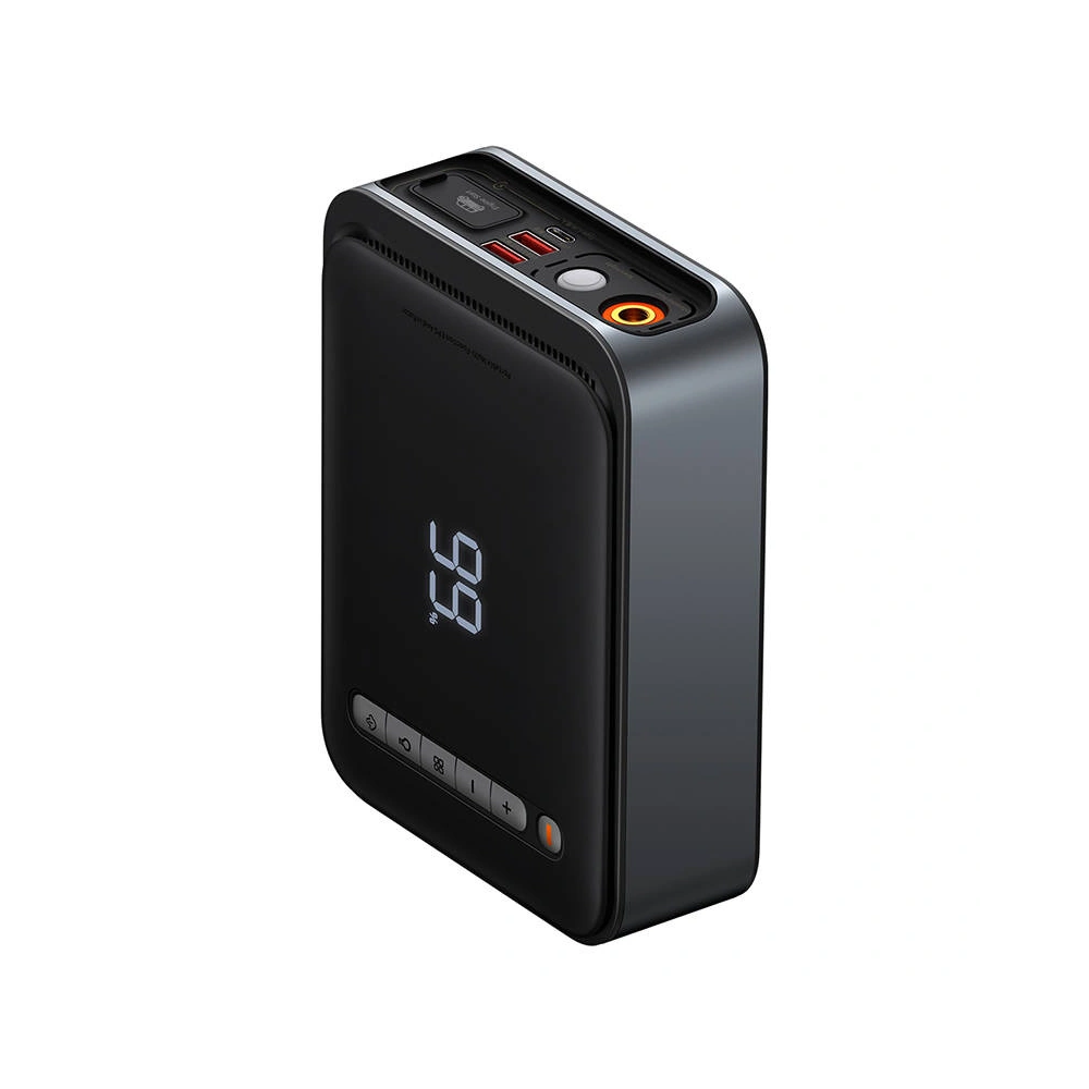 Powerbank / Rozrusznik + Kompresor 2w1 Baseus Super Energy Car Jump Starter, 8000mAh, 1000A USB (czarny)