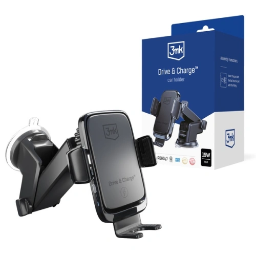 Kup Automatická automobilová držák s bezdrátovou nabíječkou 3MK Drive&Charge 15W - 3MK4182 - {ean13} - Sklep Home Screen