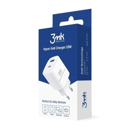 Kup Încărcătorul de rețea 3MK Hyper GaN Charger 33W Power Delivery USB + USB-C - 3MK4183 - {ean13} - Sklep Home Screen