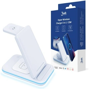 Kup Ładowarka bezprzewodowa 3w1 3MK Hyper Wireless Charger 15W smartfon/smartwatch/słuchawki - 3MK4184 - {ean13} - Sklep Home Screen