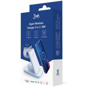 Kup Ładowarka bezprzewodowa 3w1 3MK Hyper Wireless Charger 15W smartfon/smartwatch/słuchawki - 3MK4184 - {ean13} - Sklep Home Screen